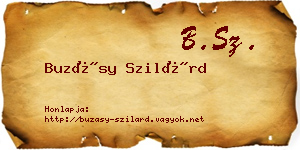 Buzásy Szilárd névjegykártya