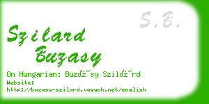 szilard buzasy business card